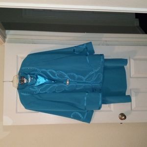 Fifth Sunday Exclusive 3 piece Teal Green Suit, Size 20